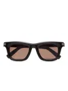 Zegna Oversized Square Sunglasses In Black