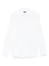 Zegna Long-sleeved Button-up Shirt In White