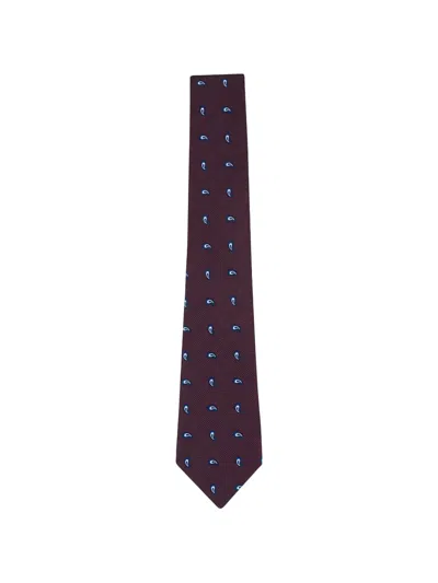 Zegna Paisley Tie In Brown