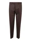 Zegna Cotton And Linen Pants Clothing In Brown