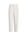 Zegna Pantalon En Coton Et Laine Blanc In White