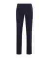 Zegna Pantalone In Gabardine In Blue