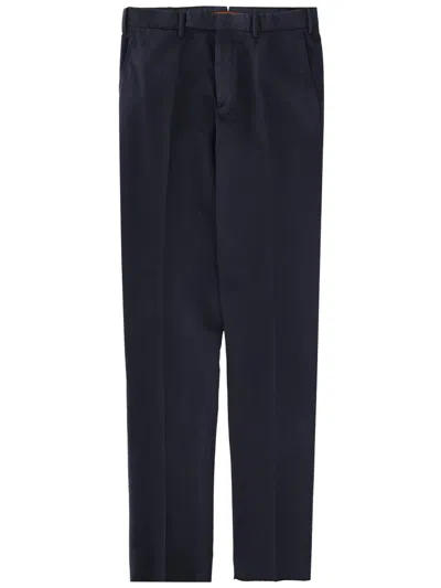 Zegna Tailored Trousers Belt Loops Side And Back Pockets In Blue