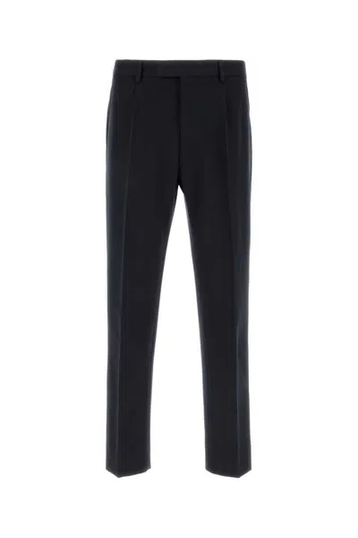 Zegna Pant Cotton Blend Back Pockets In Blue