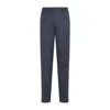 Zegna Belt-loop Casual Pants In Blue