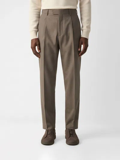 Zegna Pants Men In Brown