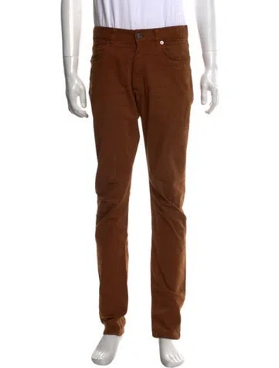 Pre-owned Zegna Pants In Orange