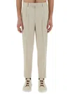 Zegna Elasticized Waist Regular Fit Linen Pants