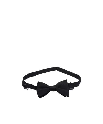 Zegna Papillon Silk Bow Tie In Black