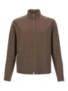 Zegna Linen Oasis Blouson Long Sleeves In Brown