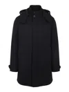 Zegna Versatile Coat With Adjustable Features And Pockets In Blue