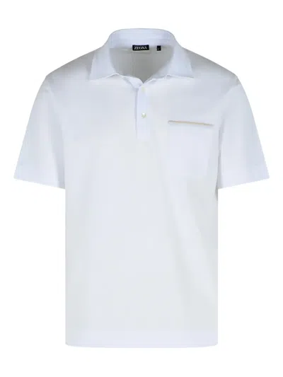 Zegna Patch-pocket Polo Shirt In White