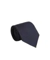 Zegna Pattern Jacquard Pointed-tip Tie In Blue