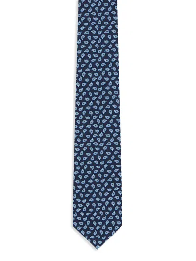 ZEGNA PATTERNED-JACQUARD SILK TIE