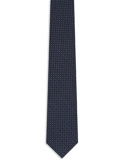 ZEGNA PATTERNED-JACQUARD SILK TIE