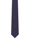 Zegna Patterned-jacquard Silk Tie In Blue