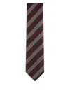 Zegna Patterned Silk Tie In Brown
