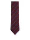 Zegna Patterned Silk Tie In Red
