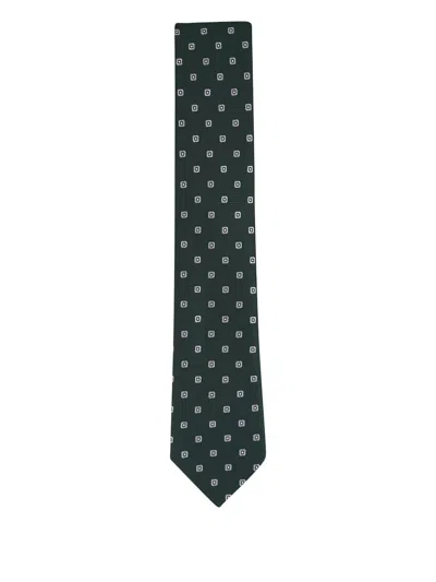 Zegna Patterned Tie In Black