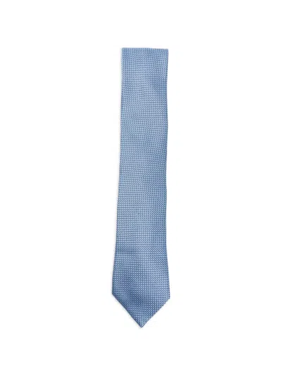 Zegna Patterned Tie In Blue