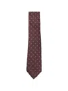 Zegna Patterned Tie In Brown