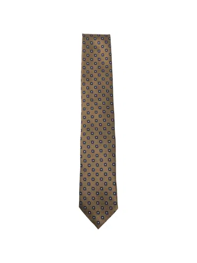 Zegna Patterned Tie In Green