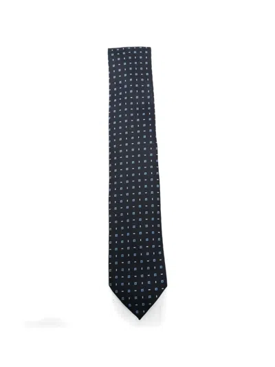 Zegna Patterned Tie In Metallic