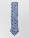 Zegna Patterned Ties With Pointed Tip And Texture In Blue