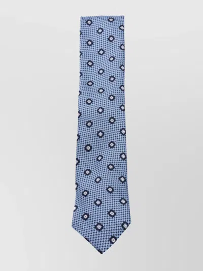 ZEGNA PATTERNED TIES WITH POINTED TIP AND TEXTURE