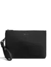 Zegna Pelletessuta™ Flat-zip Pouch In Schwarz