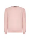 Zegna Pink Oasi Cashmere Crewneck Sweater In Pink