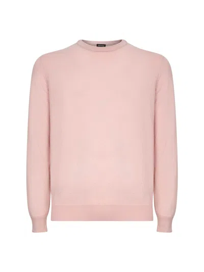 Zegna Pink Oasi Cashmere Crewneck Sweater