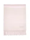 Zegna Fringed Wool Scarf In Pink