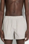 Zegna Pinstripe Swim Trunks
