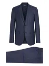 Zegna Pinstripe Wool Suit In Gray