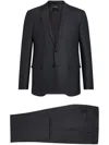Zegna Pinstriped Suit In Grey