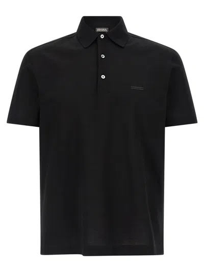 Zegna Piqué Cotton Polo Shirt