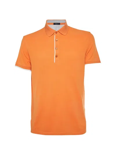 Pre-owned Zegna Pique Knit Polo Shirt In Orange