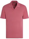 Zegna Piqué Polo Shirt In Pink