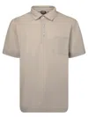 Zegna Camel Pure Linen Short-sleeve Polo In Beige