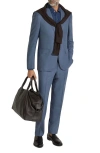 Zegna Light Avio Blue Centoventimila Wool Suit In Br Blu Ck