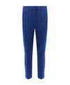 Zegna Pleated And Curled Casual Pants In Blue