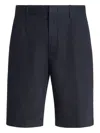 Zegna Pleated Chino Shorts In Black