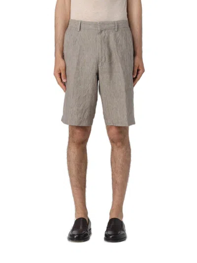 Zegna Pleated Shorts  In Grey