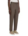 Zegna Pleated Trousers In Dark Taupe