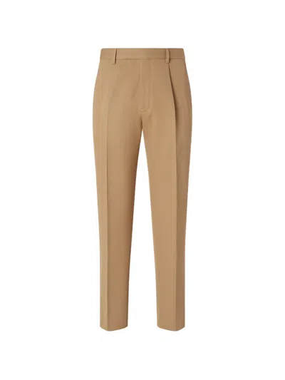 Zegna Pleated Trousers In Neutral
