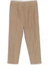 Zegna Belt-loop Casual Pants In Neutrals
