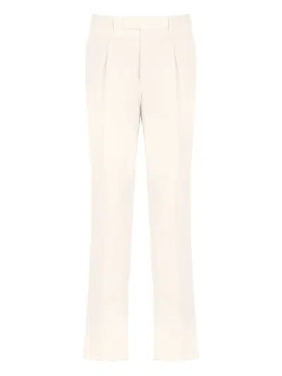 Zegna Pleated Welt-pocket Trousers In Neutral