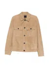 Zegna Long-sleeved Button Jacket In Brown