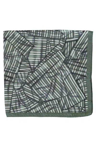 Zegna Pocket Square In Green
